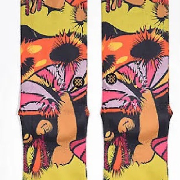 Stance Gooey Mushroom Crew Socks, Multi, Large, NWT - Picture 3 of 6